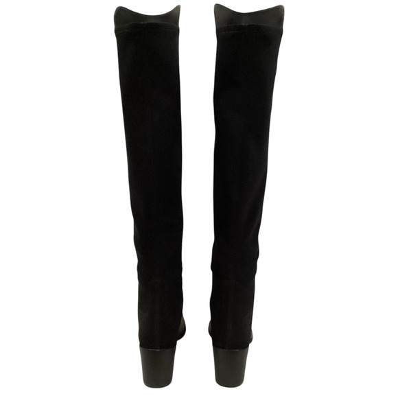 Stuart Weitzman City Block Boot Nappa Leather Over The Knee Boot In Black Size 9 - Picture 12 of 14